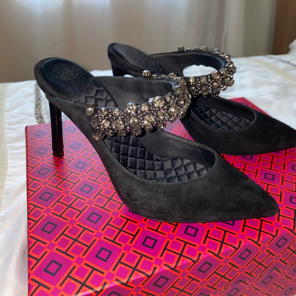 Tory Burch Crystal Mule Pump